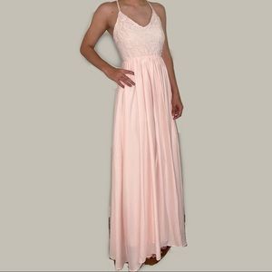 Charlotte Russe | Pastel Pink Maxi Dress | Size XS